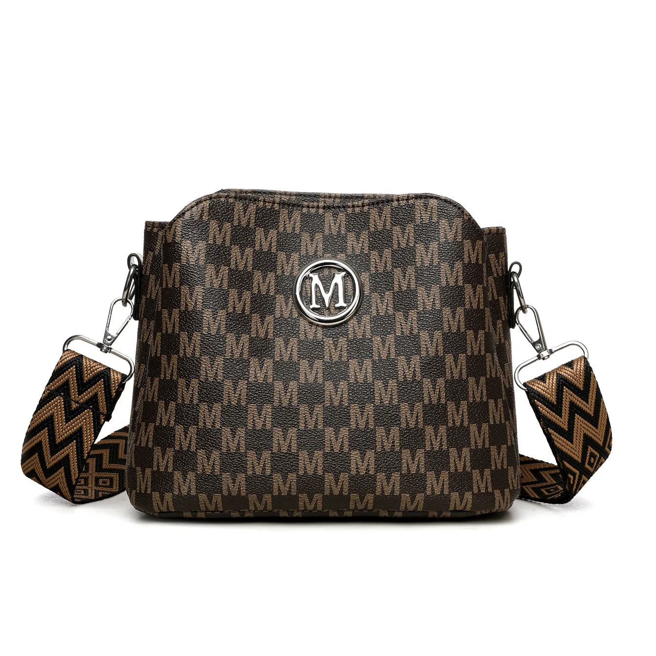 Bolsa Feminina Retrô Crossbody Premium com Detalhe Dourado Fashion