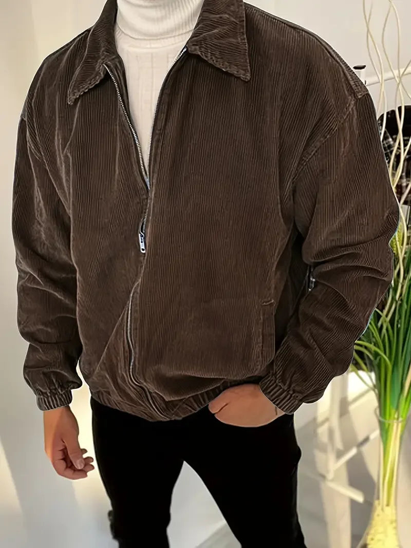 Jaqueta Masculina em Veludo Cotelê Casual Premium