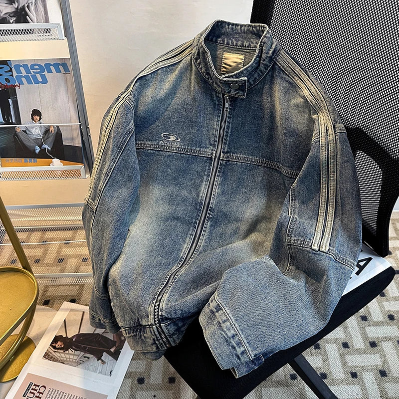 Jaqueta Jeans Masculina Oversized Vintage
