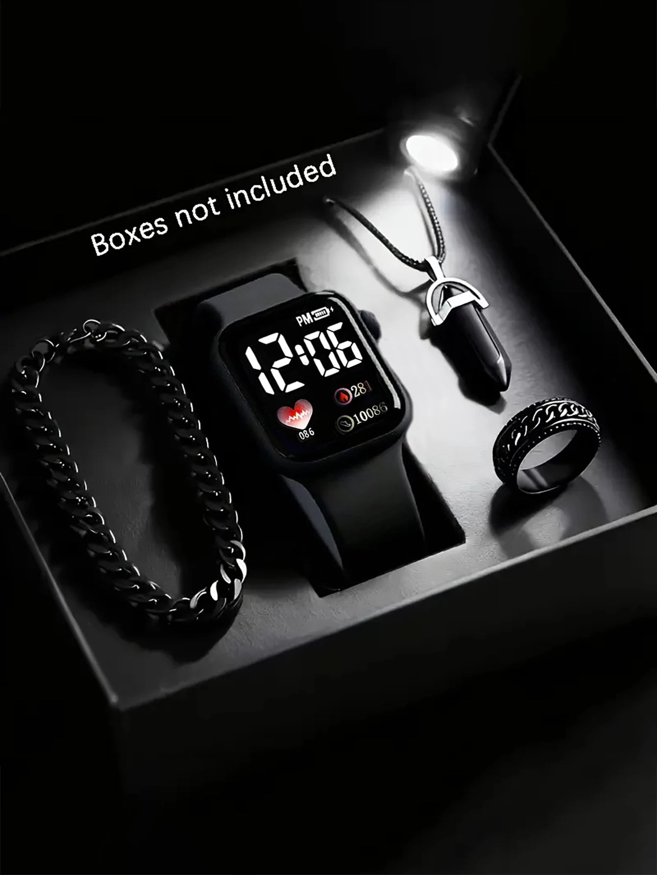 Kit Relógio Masculino Square Premium com Acessórios
