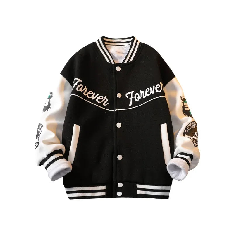 Jaqueta Varsity Infantil Premium Casual Streetwear