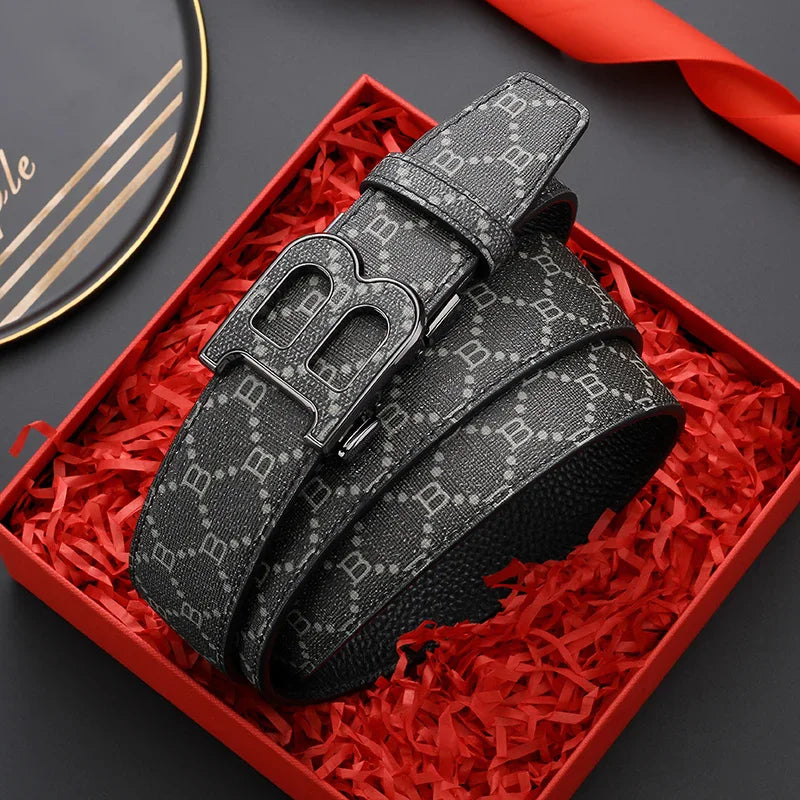 Cinto Masculino Luxury Premium Leather Designer Buckle