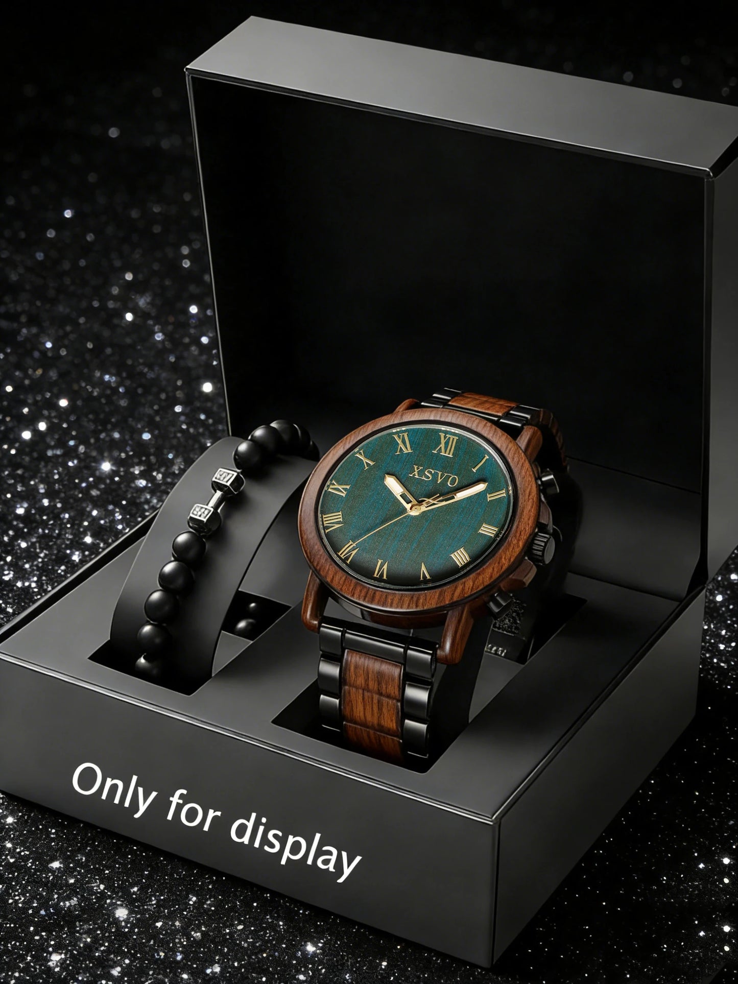 Kit Relógio Masculino Vintage Wooden Premium com Pulseira