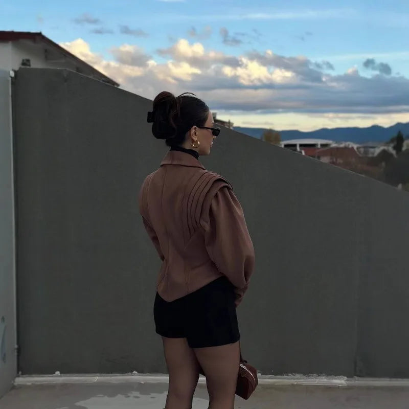 Jaqueta Feminina Acinturada Retrô Premium