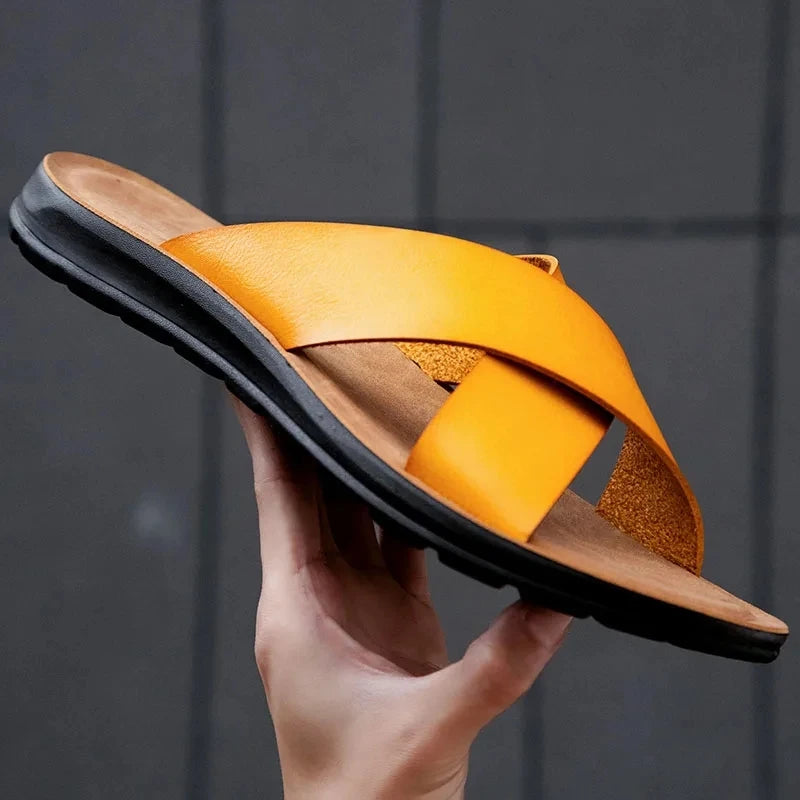 Sandália Masculina Italian Leather Premium