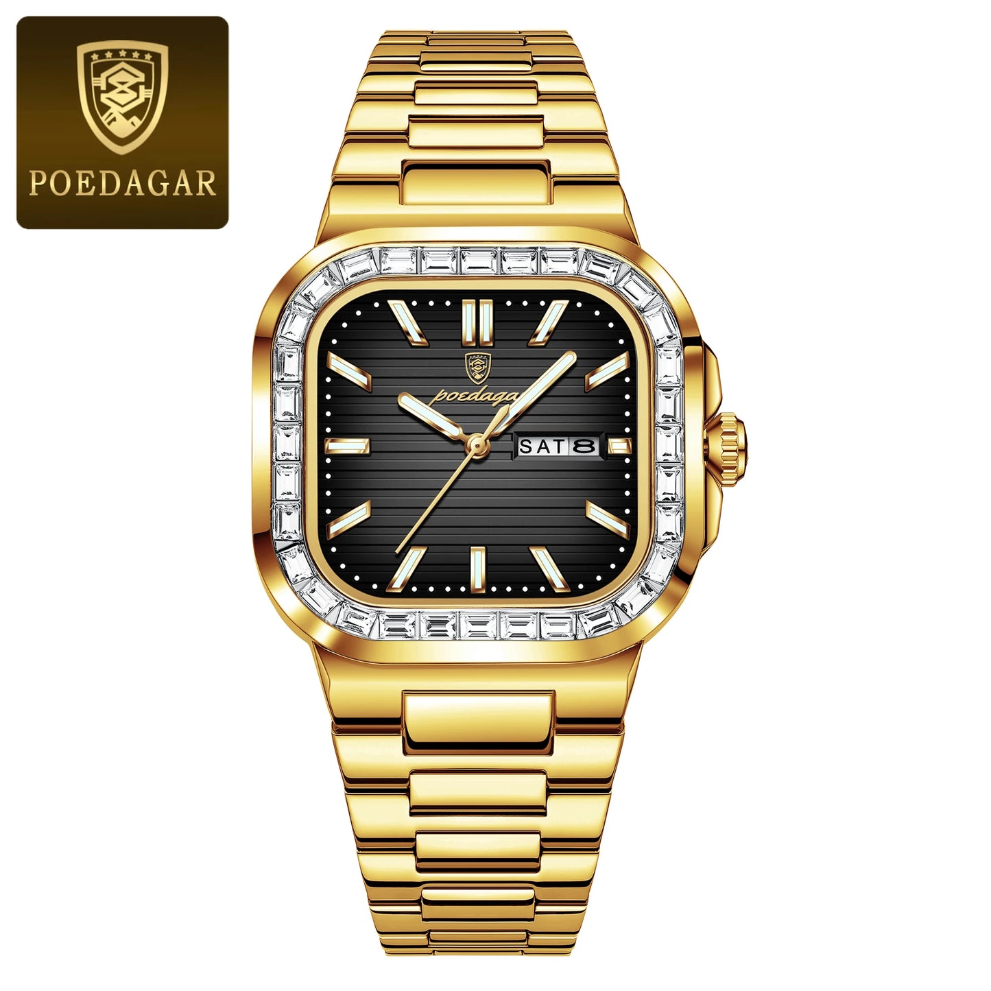 Relógio Masculino POEDAGAR Premium Luxury em Aço Inoxidável