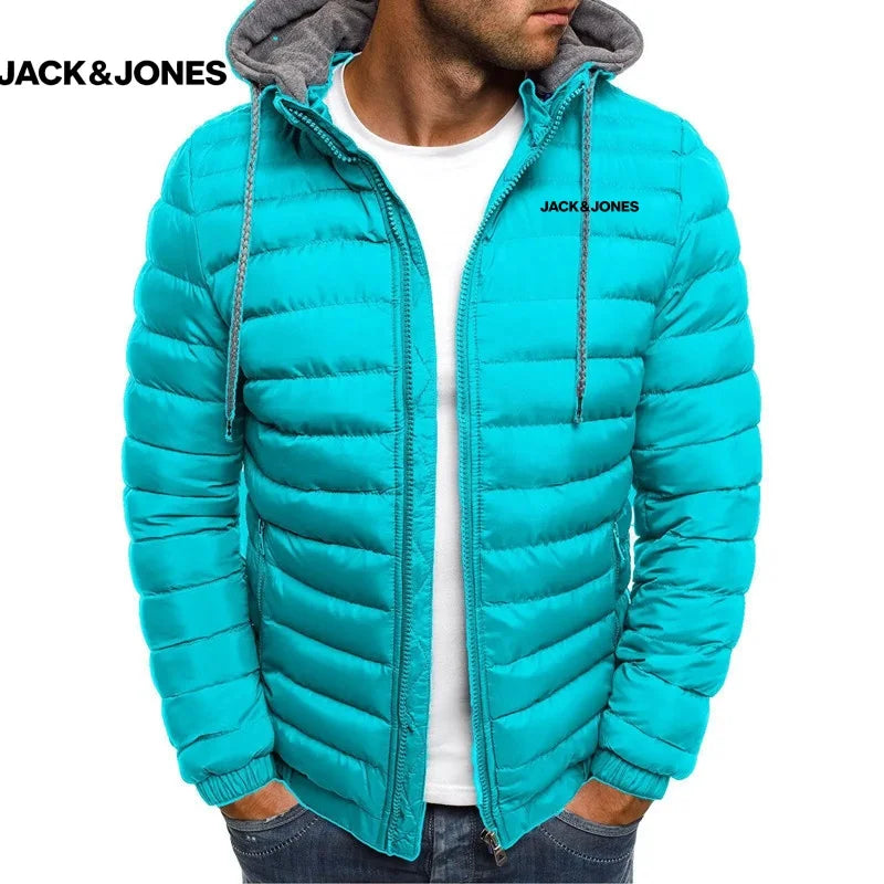 Jaqueta Masculina Acolchoada com Capuz Casual