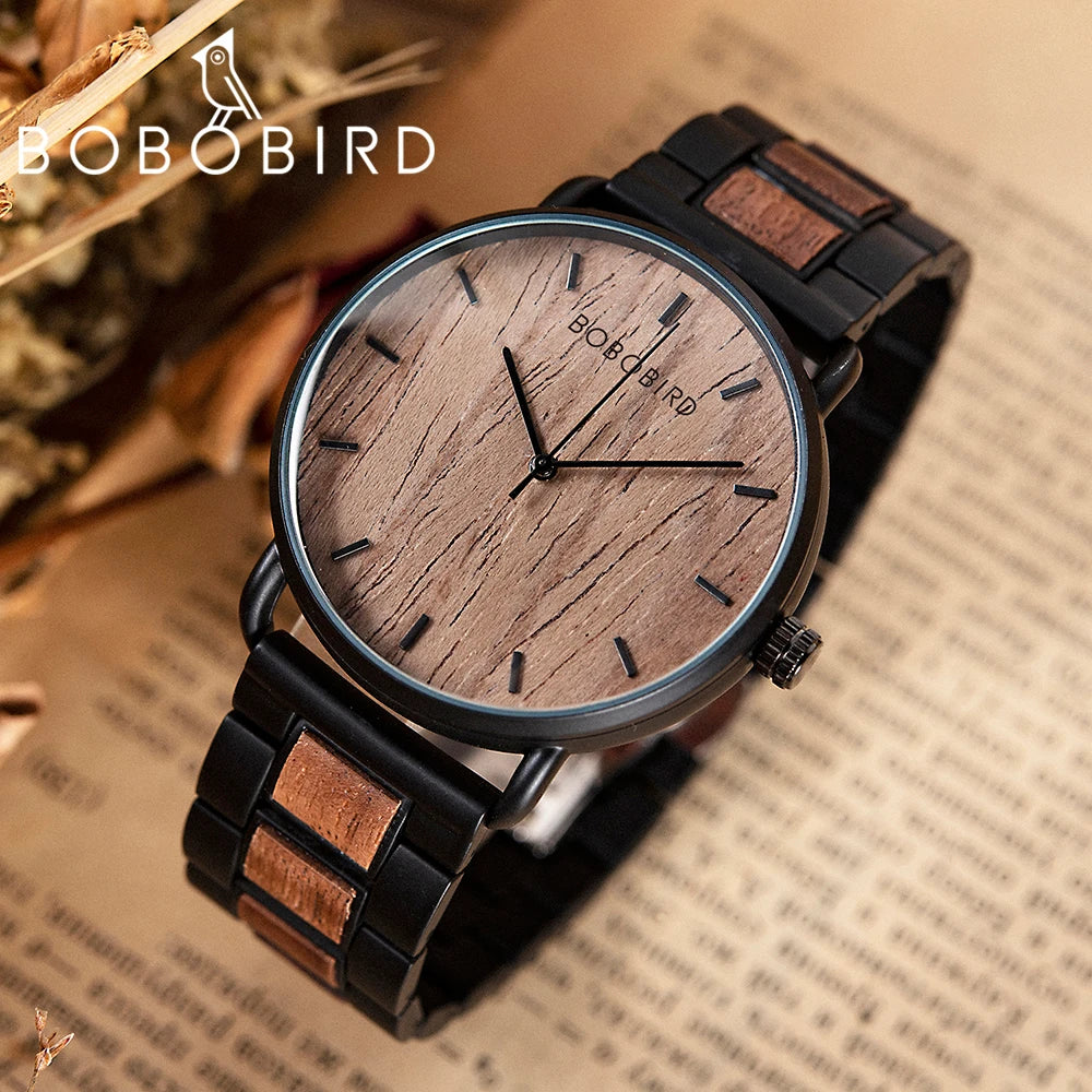 Relógio Masculino Wooden Luxury Premium BOBO BIRD