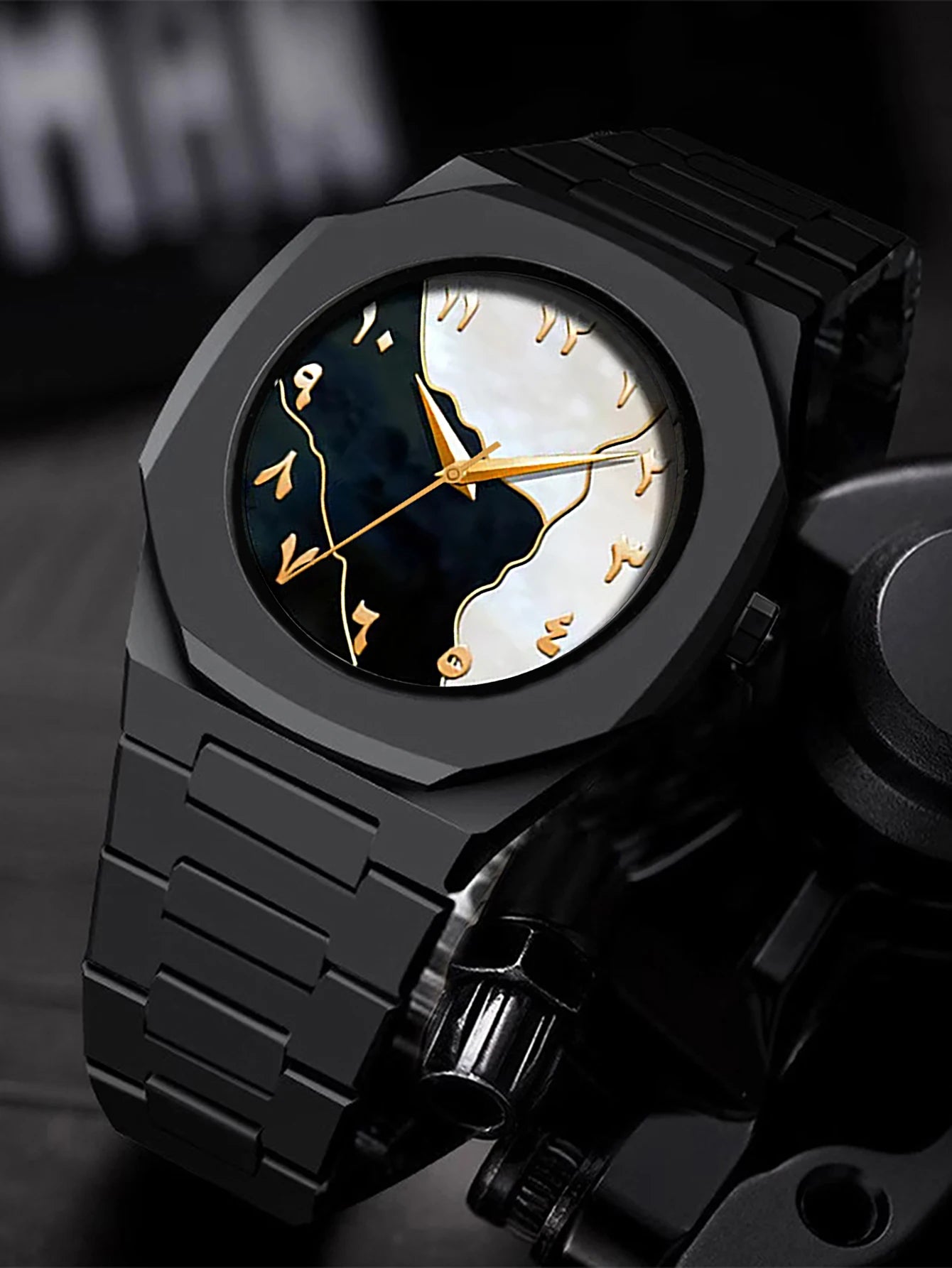 Kit Relógio Masculino Premium Colar Pulseira e Anel