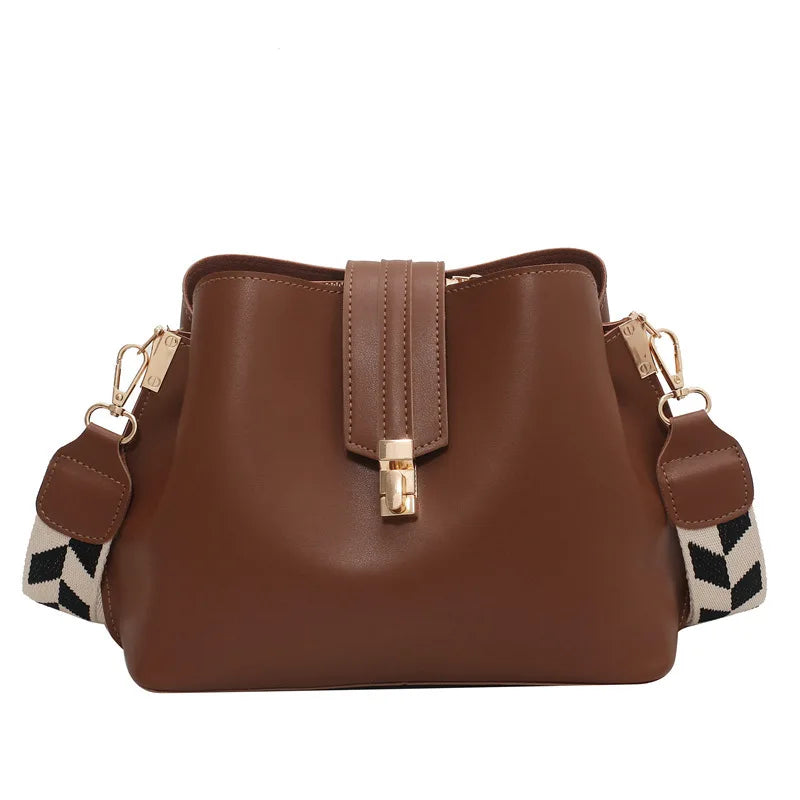 Bolsa Feminina Bucket Bag Grande Capacidade PU Leather Premium