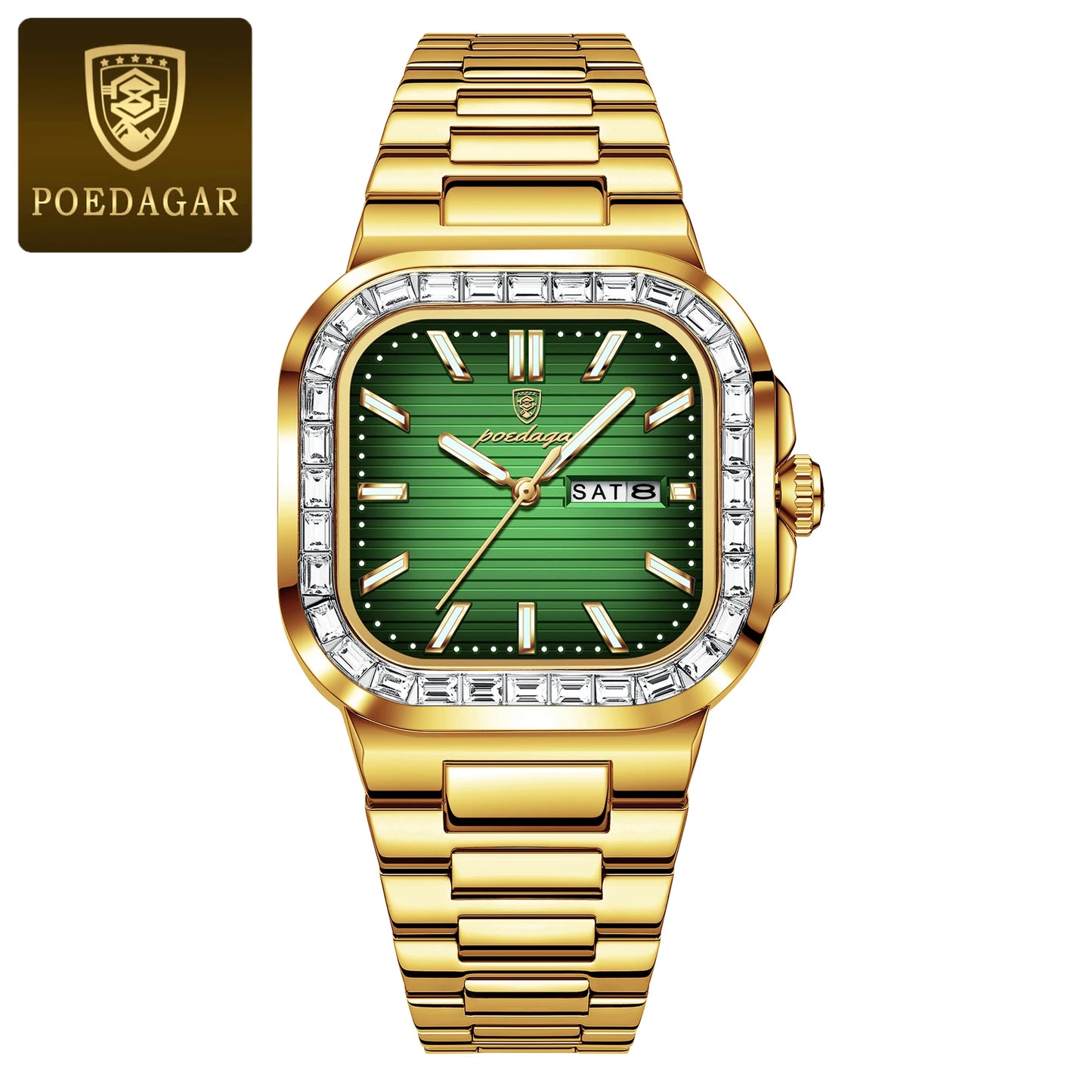 Relógio Masculino POEDAGAR Premium Luxury em Aço Inoxidável