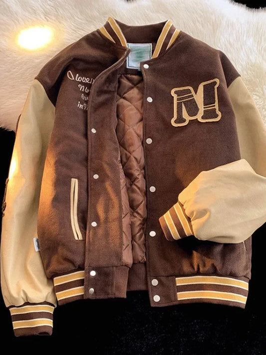 Jaqueta Varsity Premium Masculina Vintage Streetwear
