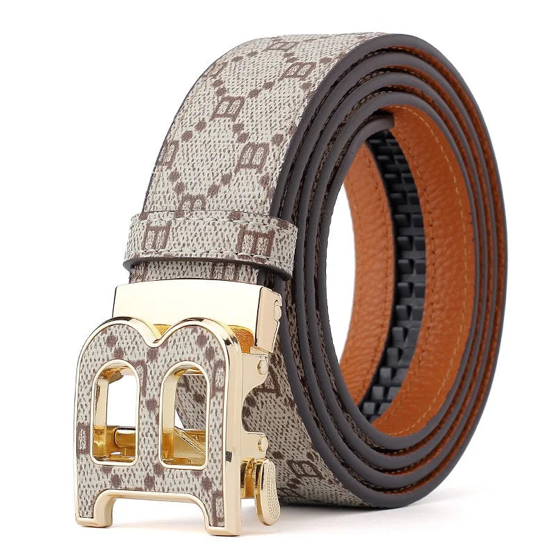 Cinto Masculino Luxury Premium Leather Designer Buckle