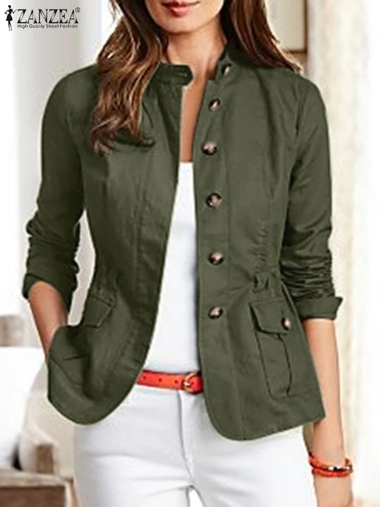 Jaqueta Feminina Slim Vintage Casual Premium