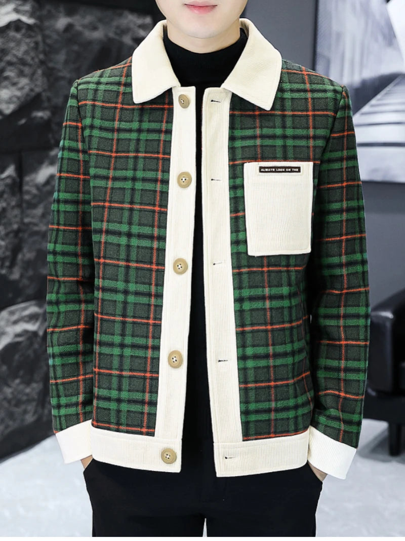 Jaqueta Masculina Xadrez Casual Business Premium