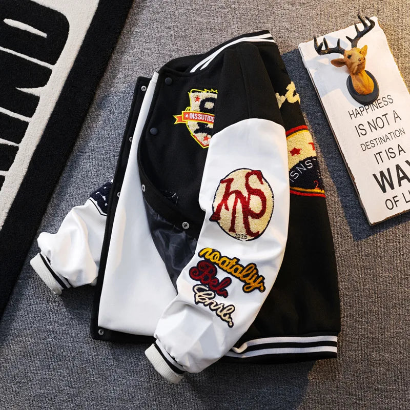 Jaqueta Varsity Premium Unissex Vintage Streetwear