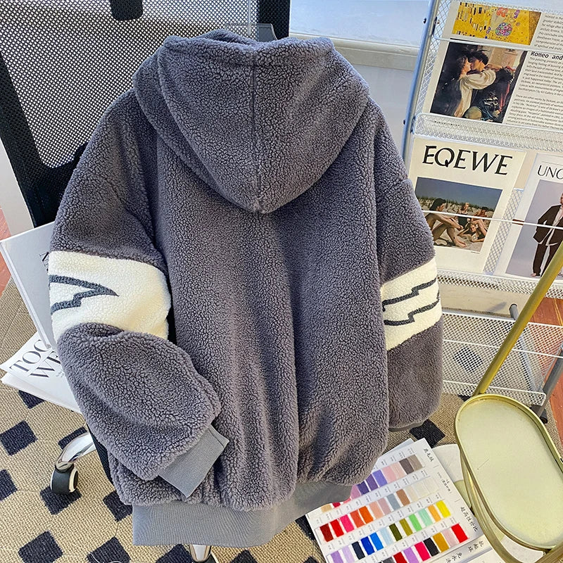Jaqueta Fleece Premium Unissex Korean Streetwear