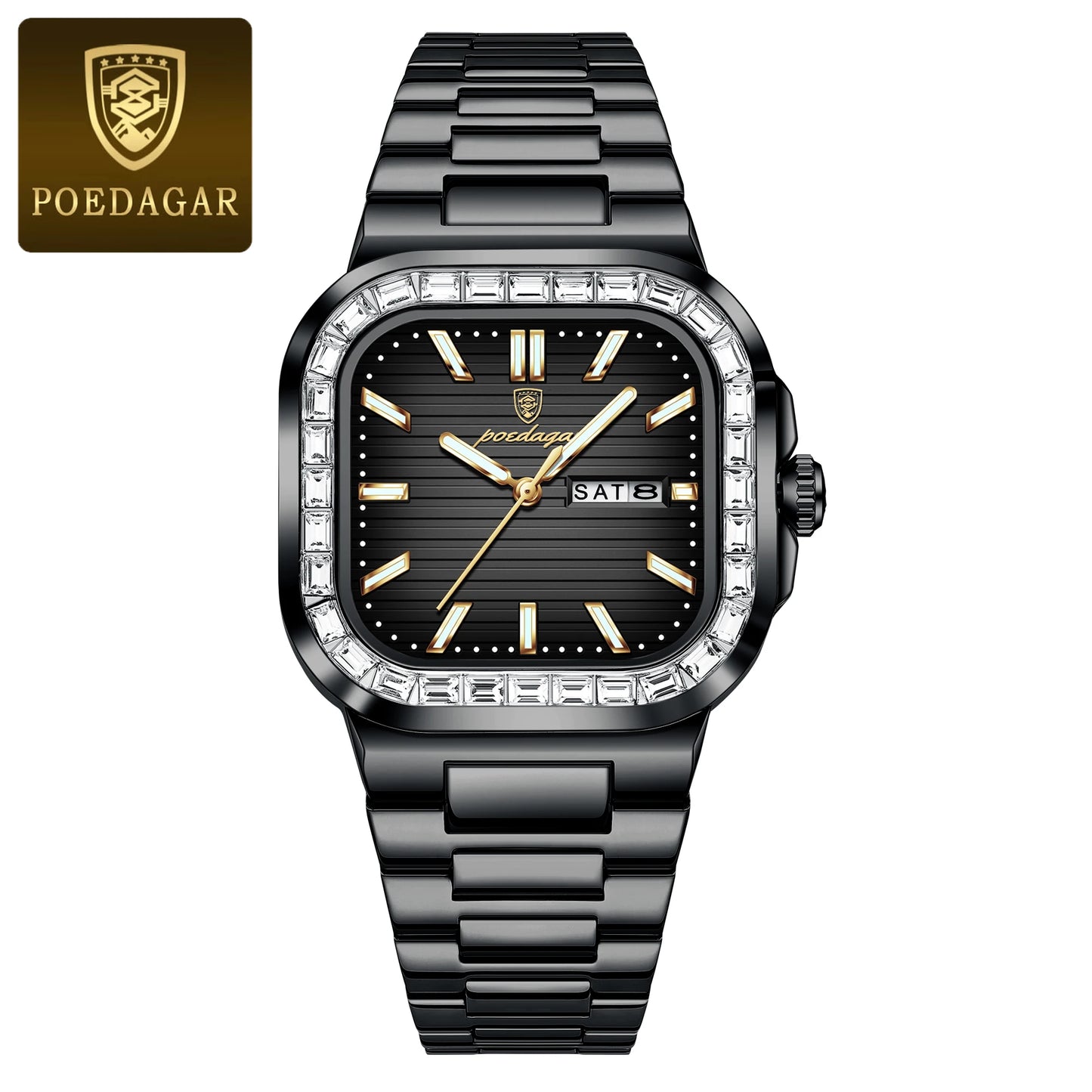 Relógio Masculino POEDAGAR Premium Luxury em Aço Inoxidável