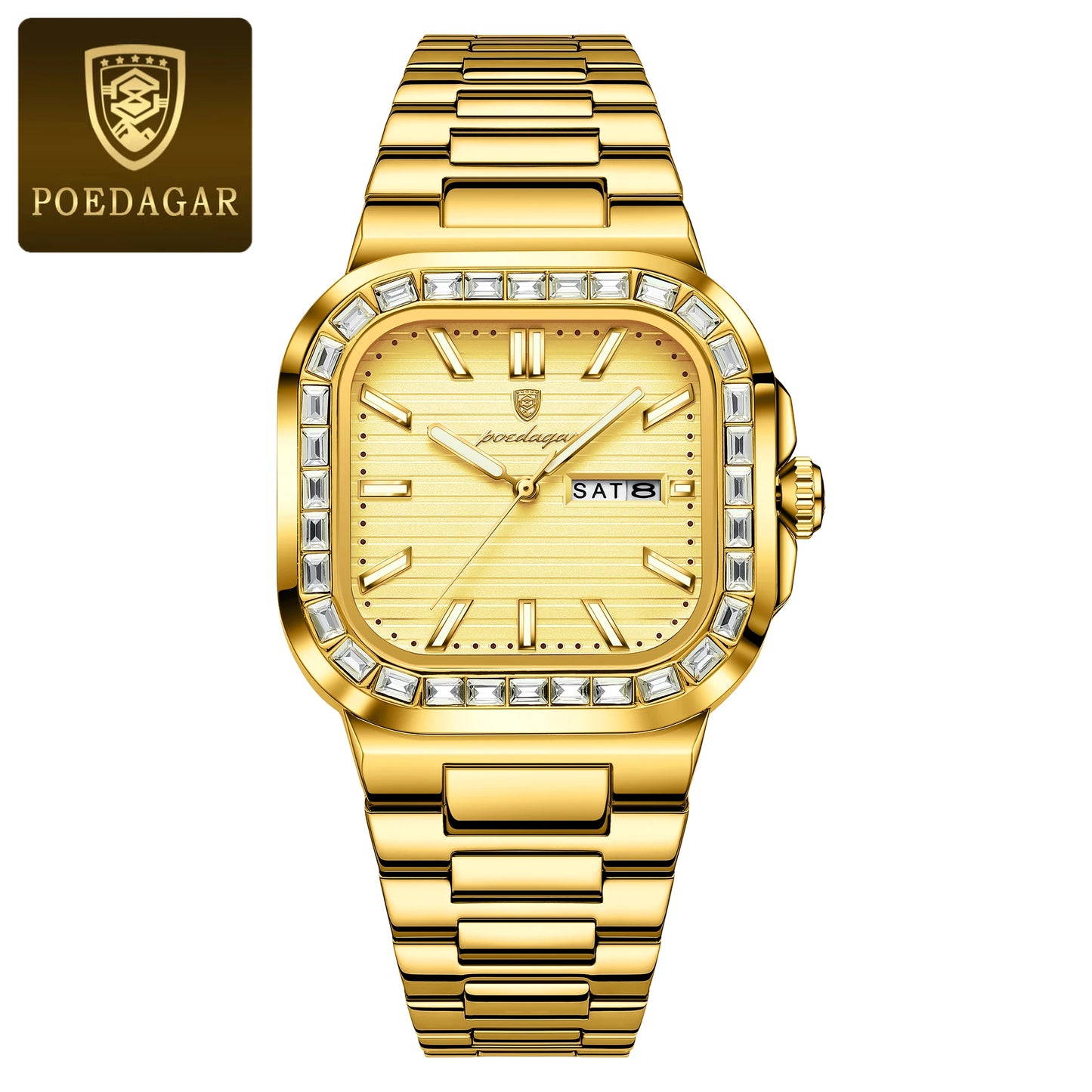 Relógio Masculino POEDAGAR Premium Luxury em Aço Inoxidável