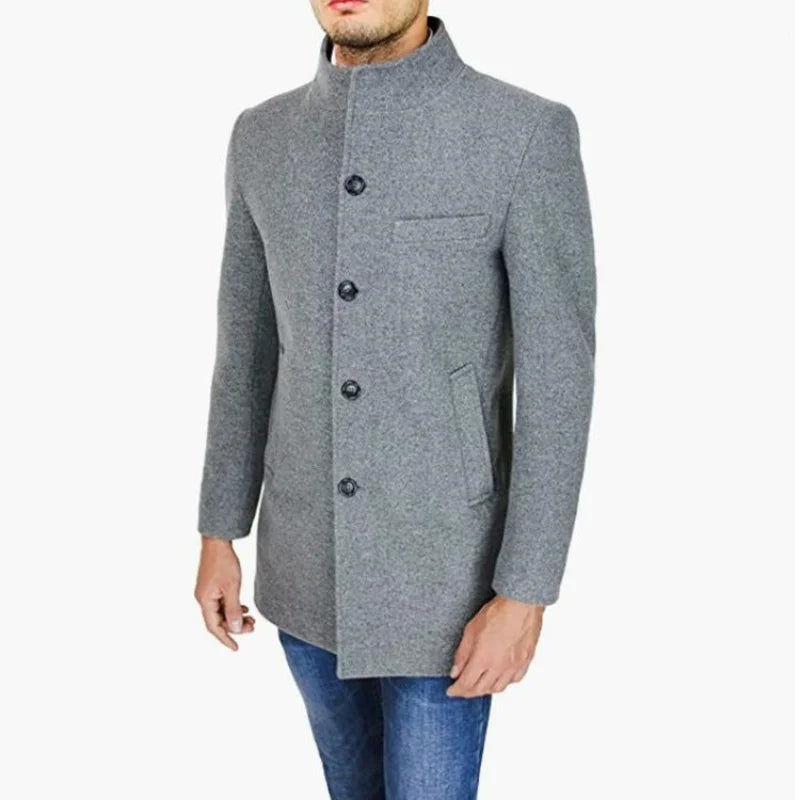 Sobretudo Masculino Elegante em Lã Premium