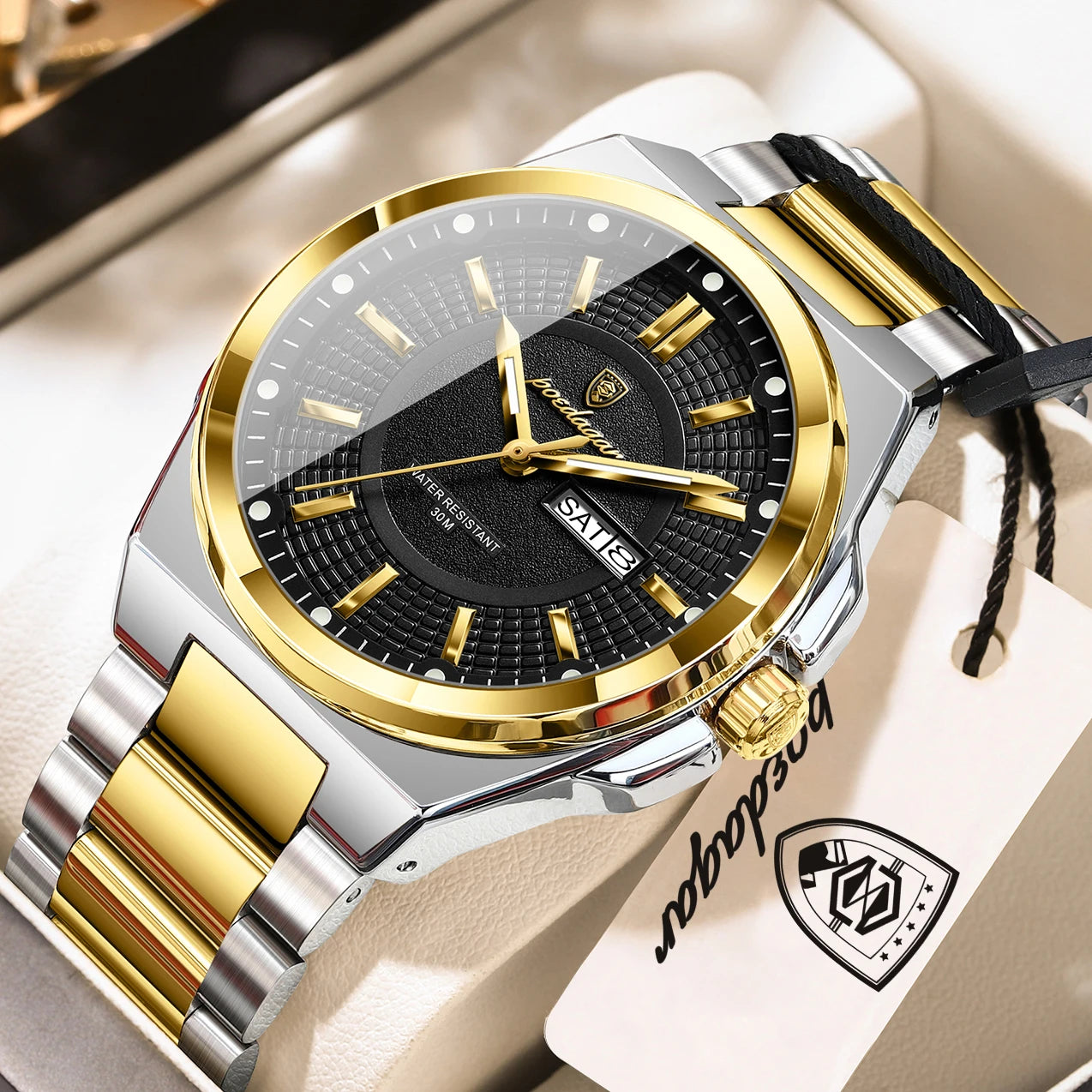 Relógio Masculino POEDAGAR Premium Business em Aço Inoxidável