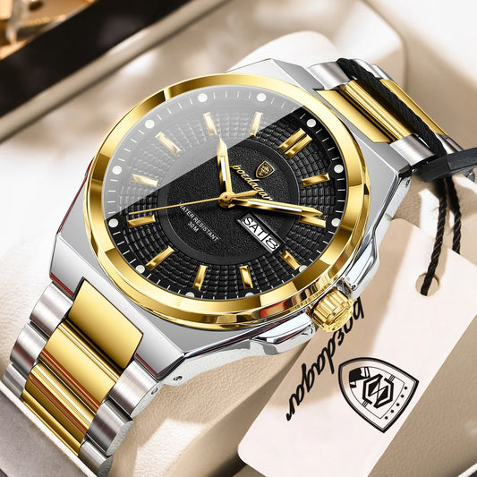 Relógio Masculino POEDAGAR Premium Business em Aço Inoxidável