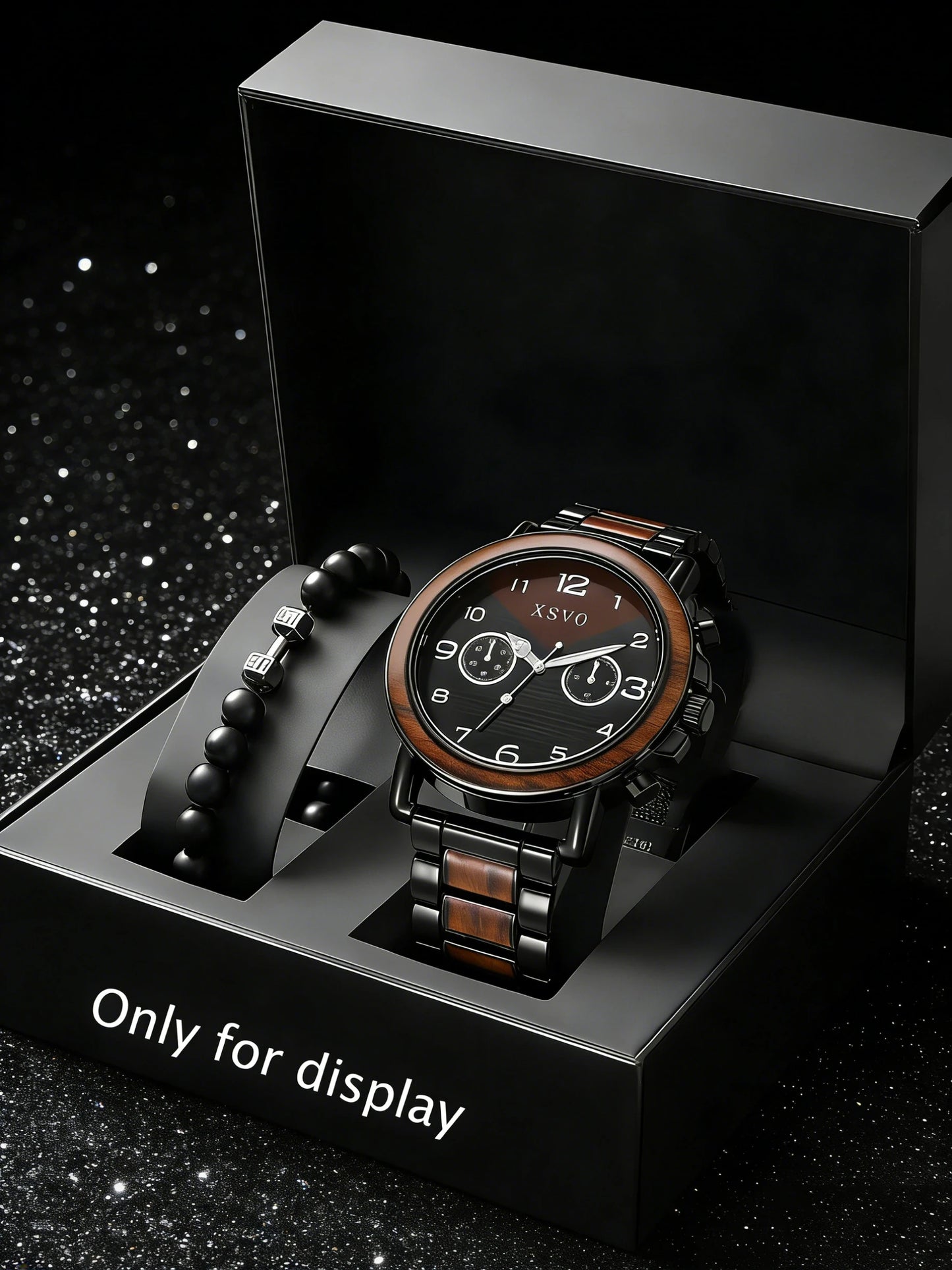 Kit Relógio Masculino Vintage Wooden Premium com Pulseira