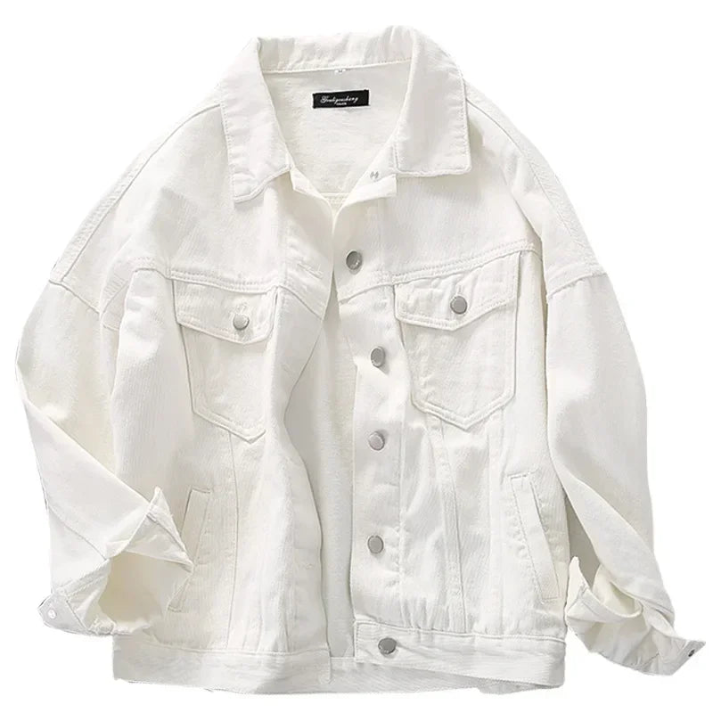 Jaqueta Jeans Feminina Branca Minimalista Premium