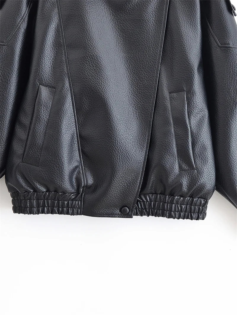 Jaqueta Feminina em Couro Biker Premium