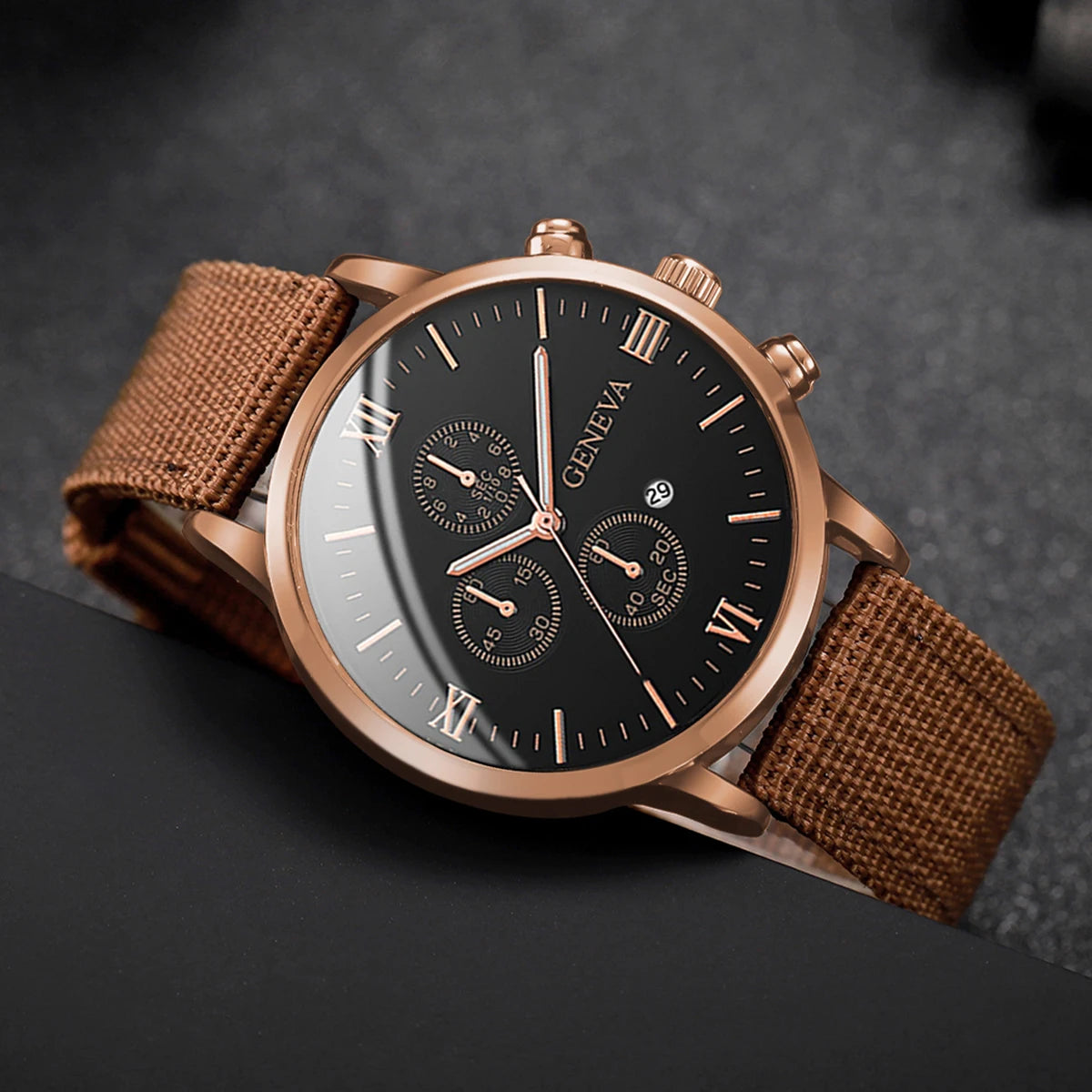 Kit Relógio Masculino Vintage Premium com Pulseiras