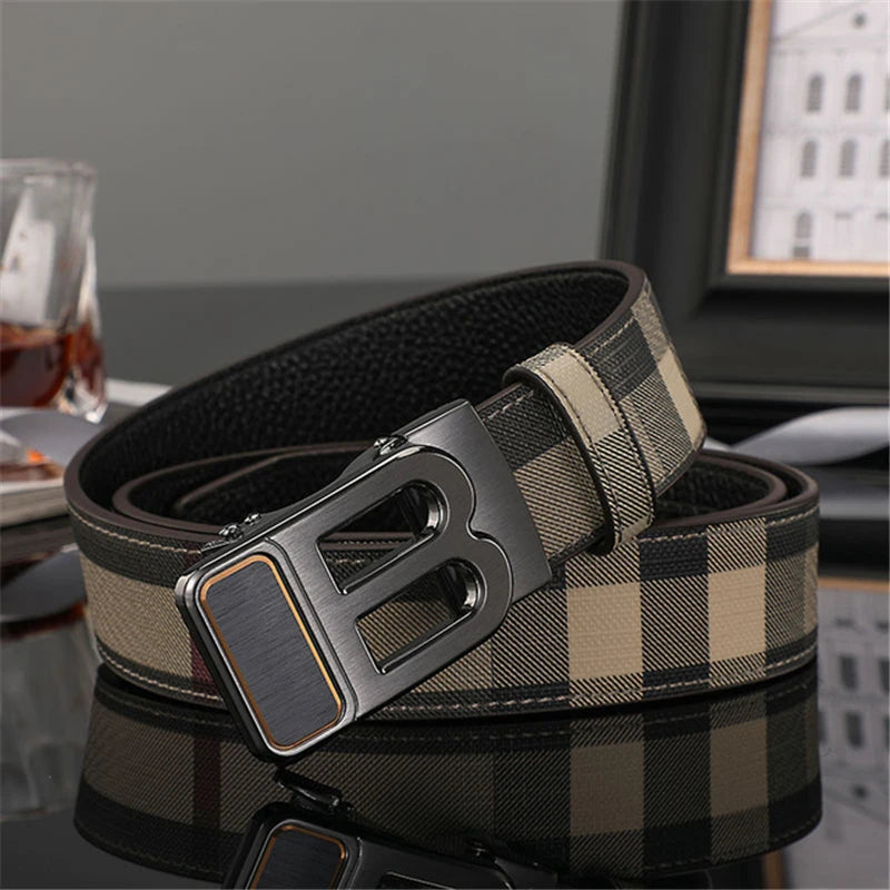 Cinto Masculino Business Luxury Premium Fivela Metal