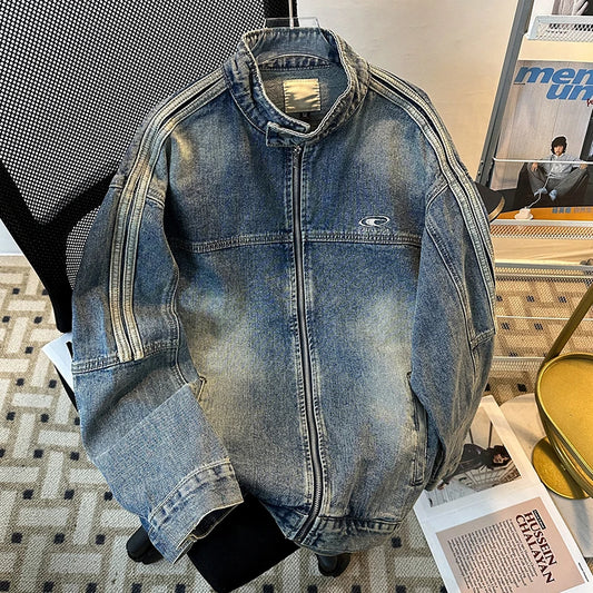 Jaqueta Jeans Masculina Oversized Vintage