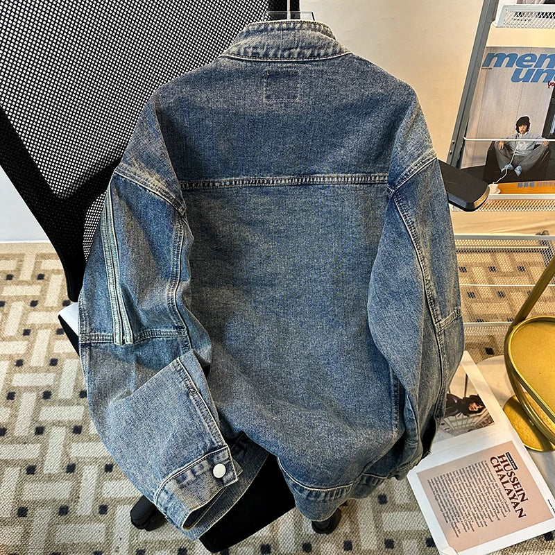 Jaqueta Jeans Masculina Oversized Vintage