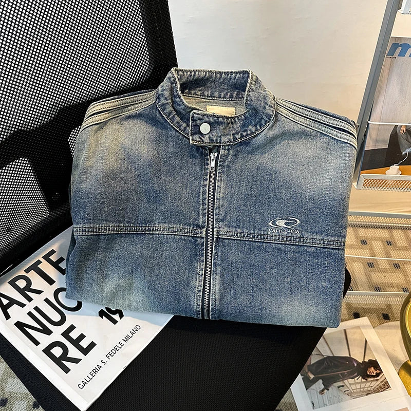 Jaqueta Jeans Masculina Oversized Vintage