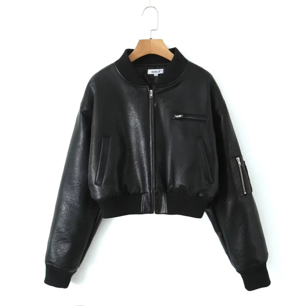 Jaqueta Feminina Biker em Couro Premium