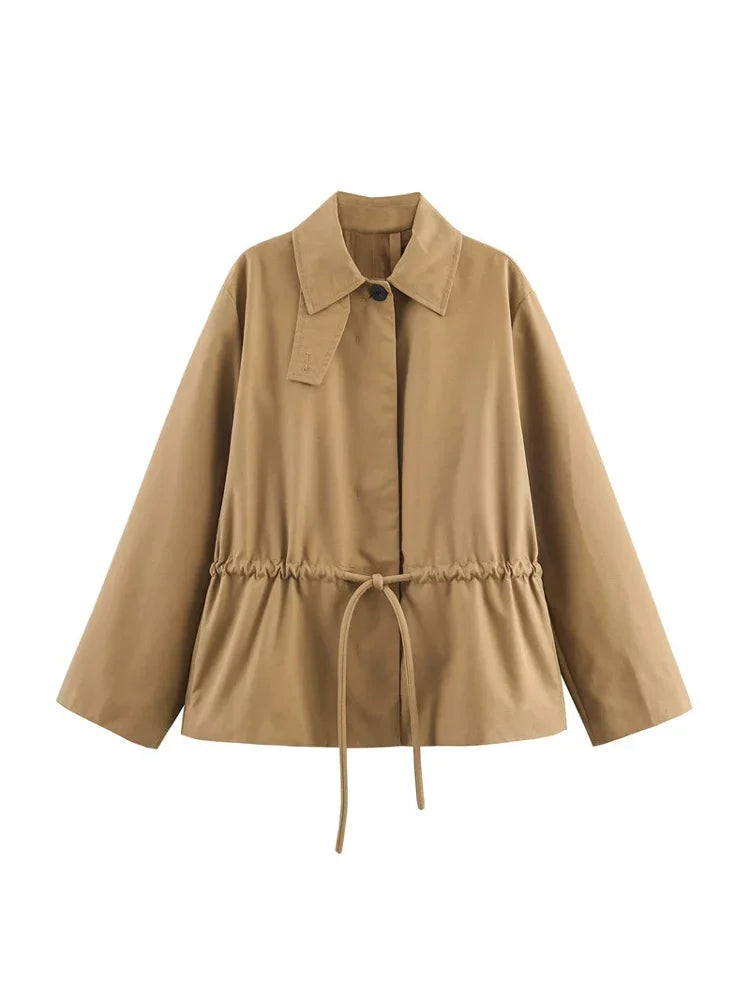 Jaqueta Feminina Vintage Lace-Up Premium
