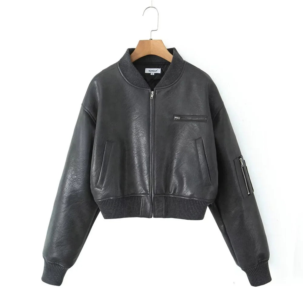 Jaqueta Feminina Biker em Couro Premium