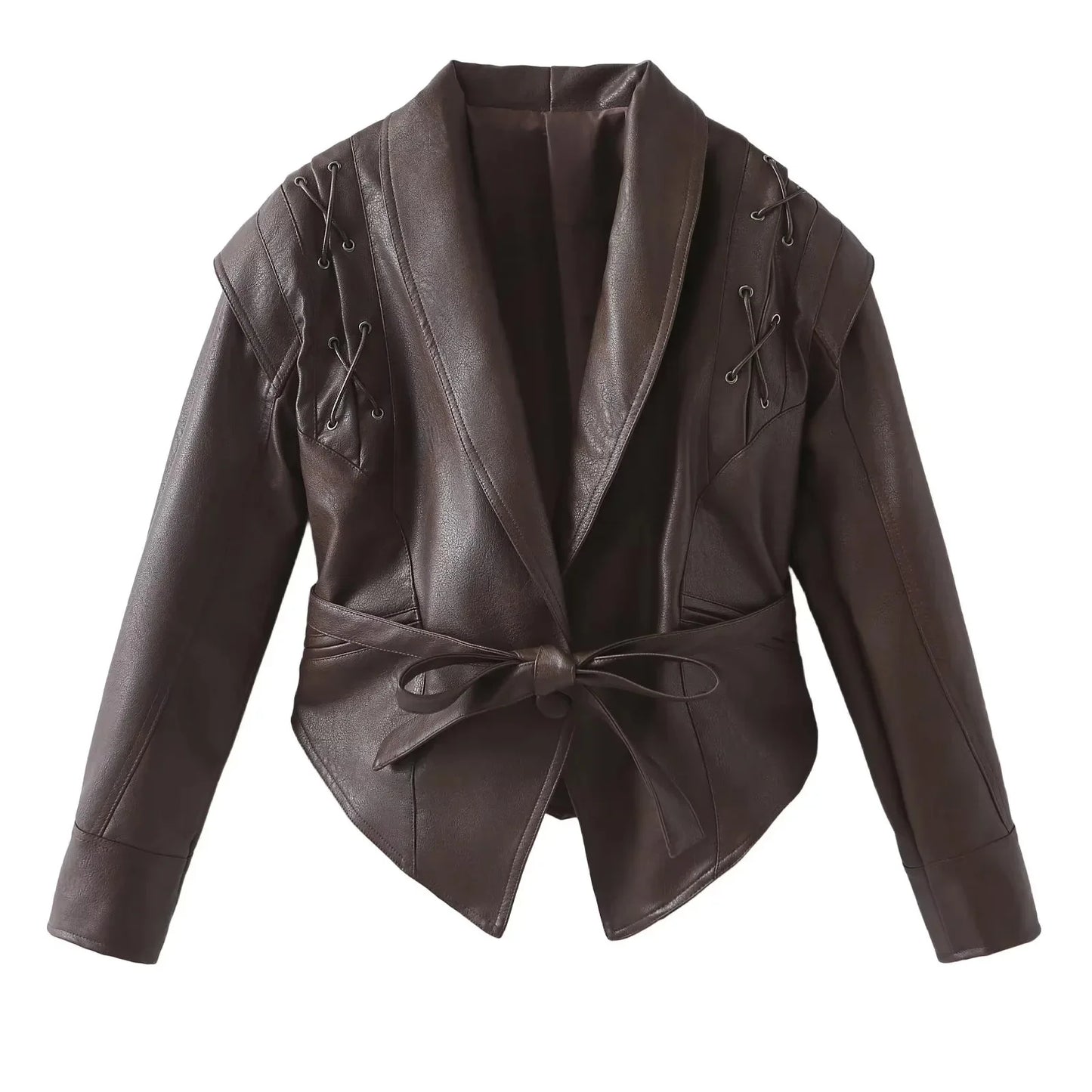 Jaqueta Feminina Cropped Biker Streetwear Premium