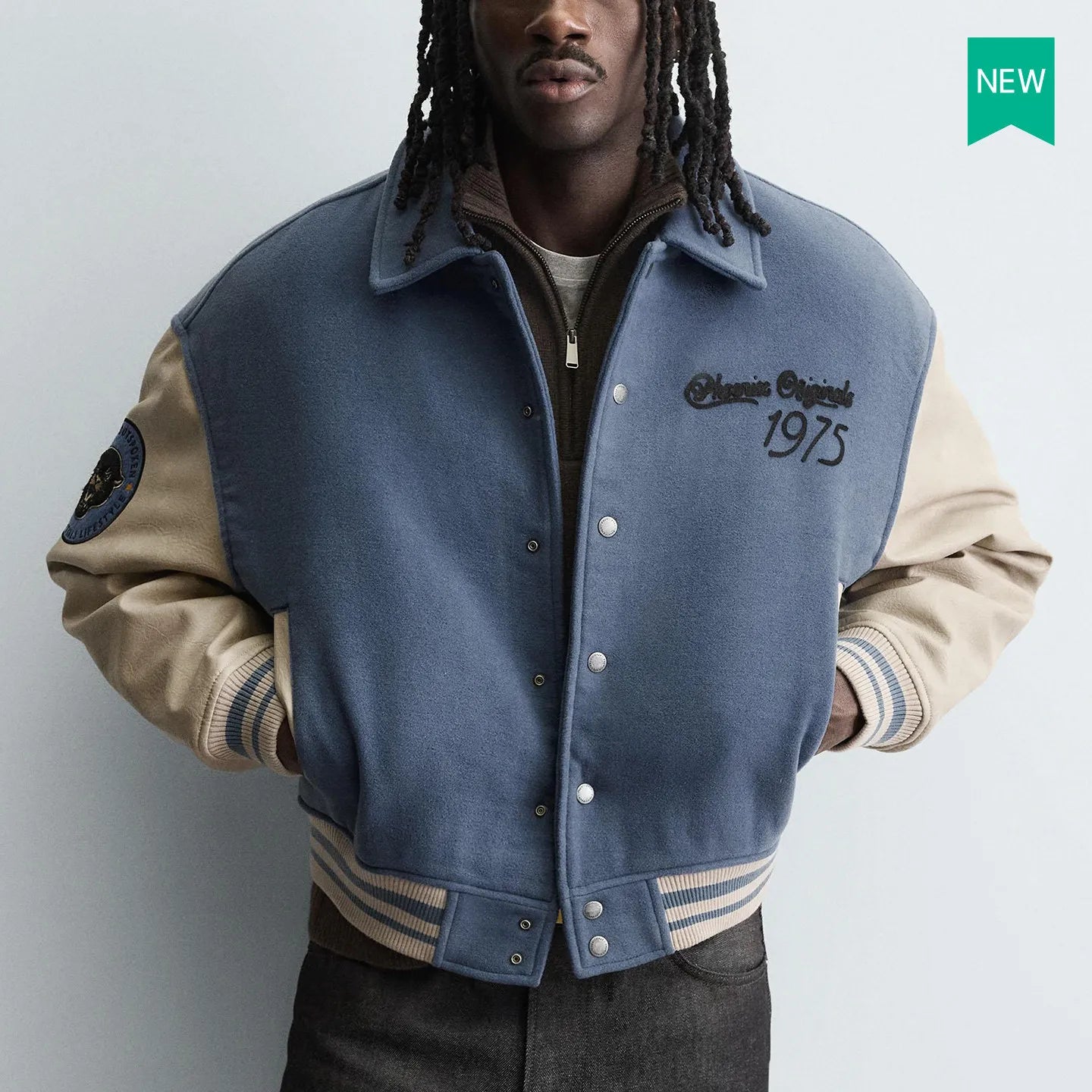 Jaqueta Varsity Premium Masculina Bordada Streetwear Luxo