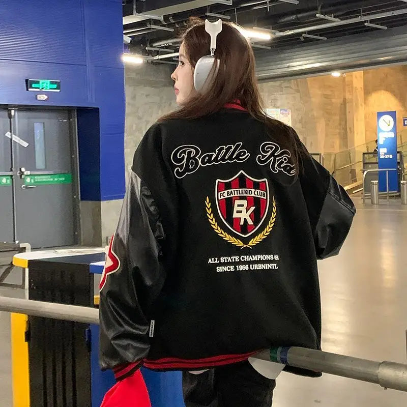 Jaqueta Varsity Premium Unissex Oversized Streetwear