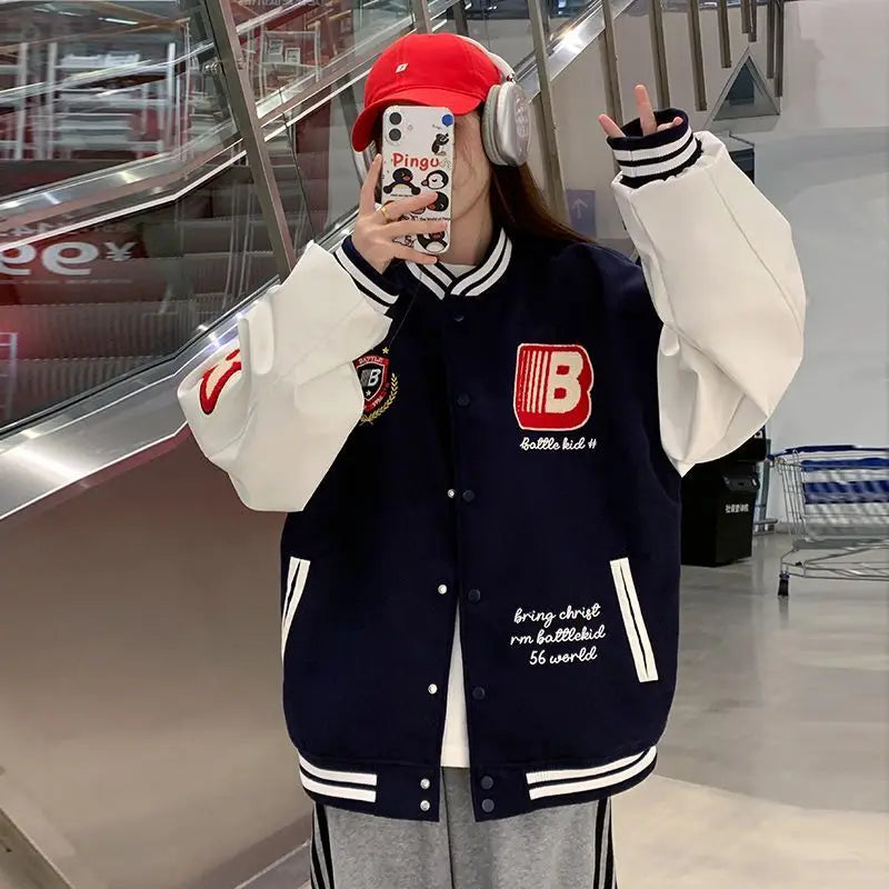 Jaqueta Varsity Premium Unissex Oversized Streetwear