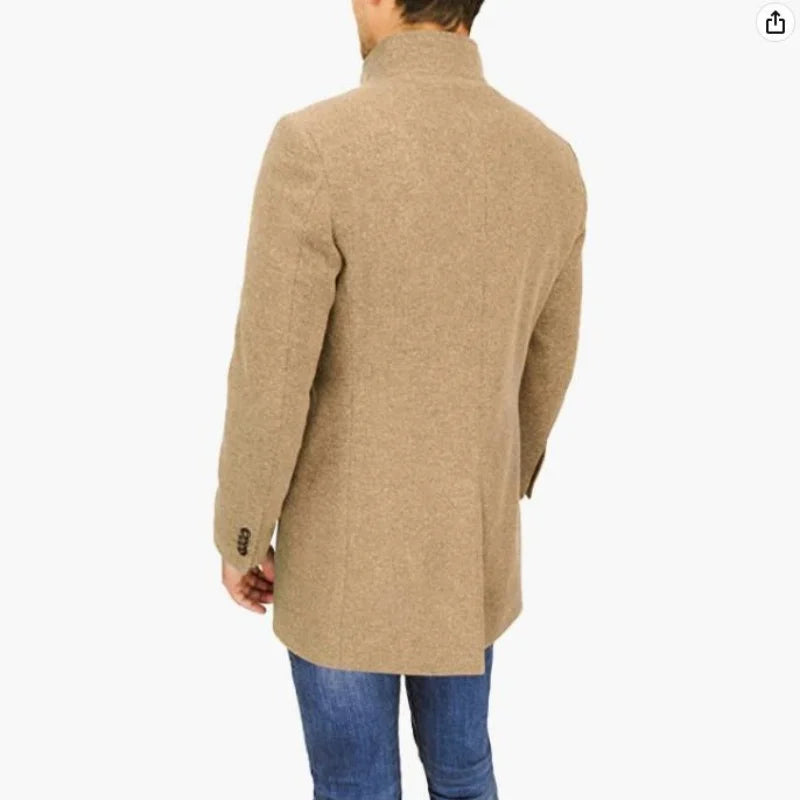 Sobretudo Masculino Elegante em Lã Premium