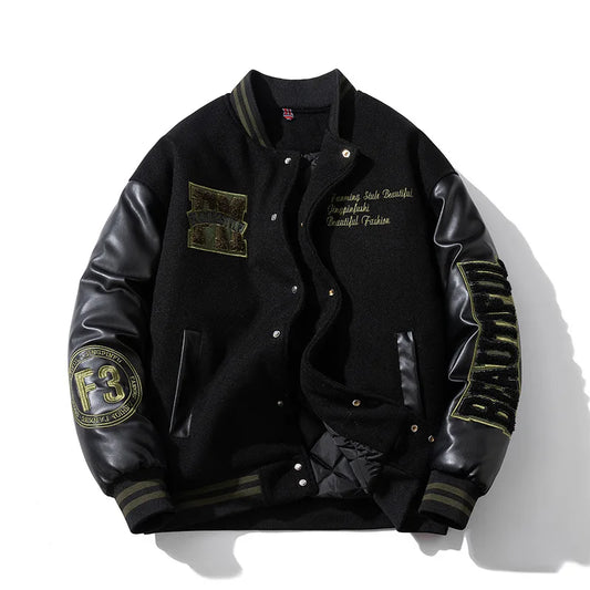 Jaqueta Varsity Premium Masculina Vintage Luxury