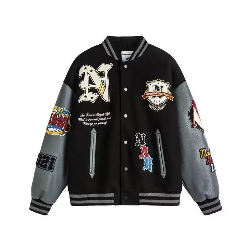 Jaqueta Varsity Premium Unissex Vintage Streetwear