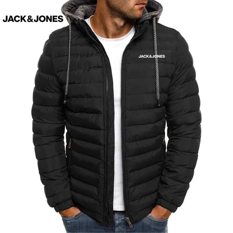 Jaqueta Masculina Acolchoada com Capuz Casual