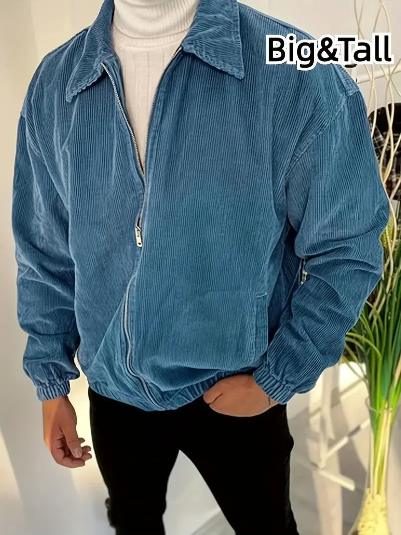 Jaqueta Masculina em Veludo Cotelê Casual Premium