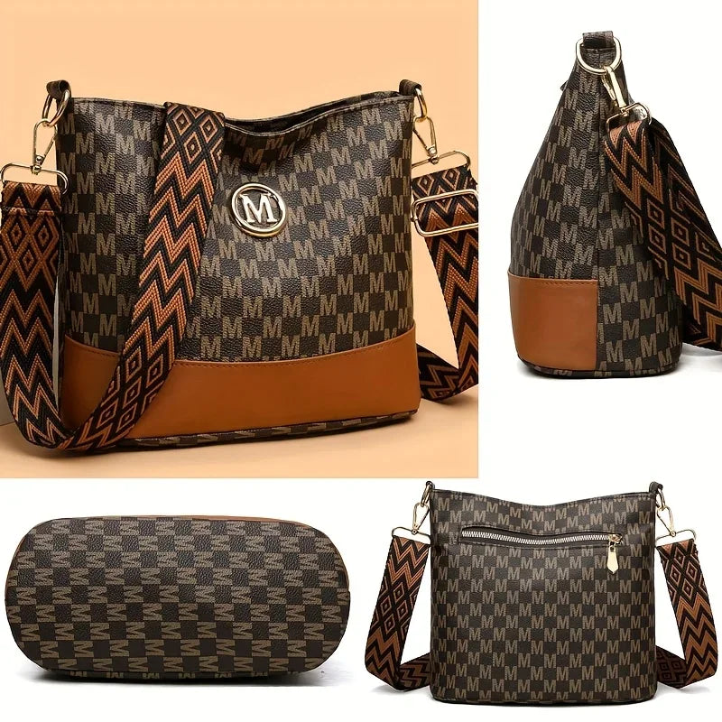 Bolsa Feminina Crossbody Letter Print Shoulder Bag Premium Fashion
