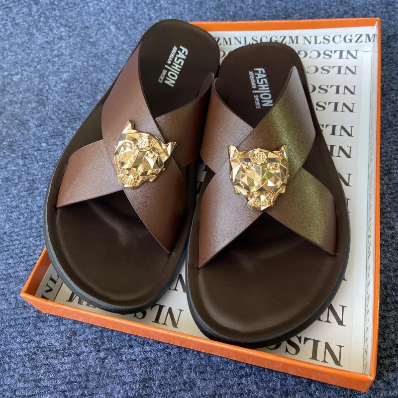 Sandália Masculina Business Leather Premium