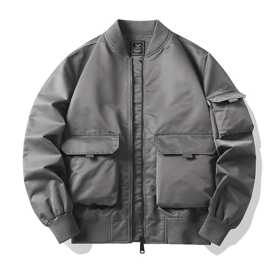 Jaqueta Cargo Masculina Vintage Streetwear