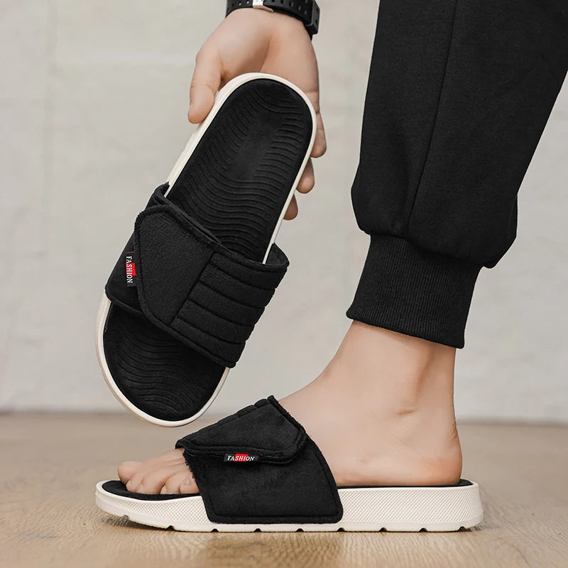 Slide Masculino Suede Platform Premium